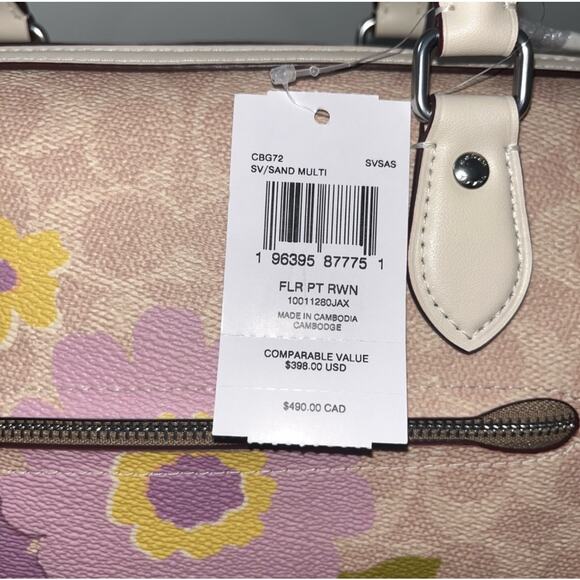 Coach NWT Retail $490 Coach Rowan Floral Bag - Picture 4 of 5